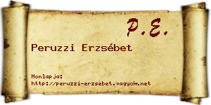 Peruzzi Erzsébet névjegykártya